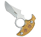 Image of Kubey Knives Stheno Fixed Blade Push Dagger Knife Ultem 3 Stonewash 165C3C77