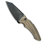 Image of Kubey Knives Sumo Button Lock Knife Bronze Titanium 3.2 Black SW 81F72C5E