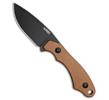 Image of Kubey Knives TLB Drop Point Fixed Blade Knife Brown Micarta 2.8 Black SW 4CC5A114