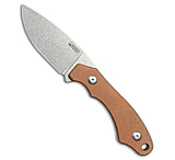 Image of Kubey Knives TLB Drop Point Fixed Blade Knife Brown Micarta 2.8 SW 95E3E219