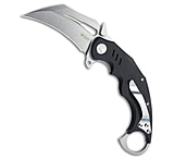 Image of Kubey Knives Wrath Liner Lock Karambit Knife Black G-10 2.7 Bead Blast 228833A0