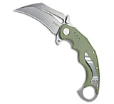 Image of Kubey Knives Wrath Liner Lock Karambit Knife Green G-10 2.7 Bead Blast D6C3B00E