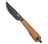Image of Kubey Knives YAG Drop Point Fixed Blade Knife Brown Micarta 2.4 Black PVD 59771E90