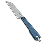 Image of Kubey Knives YAG Sheepsfoot Fixed Blade Knife Blue Micarta 2.4 SW 85011A83