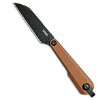 Image of Kubey Knives YAG Sheepsfoot Fixed Blade Knife Brown Micarta 2.4 Black PVD 5C27598E