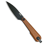 Image of Kubey Knives YAG Wharncliffe Fixed Blade Knife Brown Micarta 2.4 Black PVD 8AF1D3A1