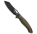 Image of Kubey Drake Liner Lock Knife Green G-10 3.75 Black KU239B A9CDA3A5