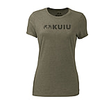 Image of KUIU Women's Topo Block Logo T-Shirt in Military Green Size 2XL E1C21642
