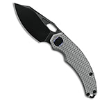 Image of Kunwu Knives Compadre Reverse Tux Frame Lock Knife Gray Ti 3 DLC Vanax E62196BA