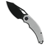 Image of Kunwu Knives Reverse Tux Padre Frame Lock Knife Gray Ti 3.3 DLC/Satin 5B9CD982