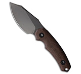 Image of Kunwu Knives Stiffy D Fixed Blade Knife Brown Burlap Micarta 3.5 DLC E776B075