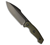 Image of Kunwu Knives Kunwu Stiffy G Fixed Blade Knife OD Green Micarta 6.1 DLC B551E8F8