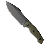 Image of Kunwu Knives Kunwu Stiffy G Fixed Blade Knife OD Green Micarta 6.1 Teflon Coated 024C29FC