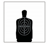 Image of Law Enforcement Targets B-34 25 Yard Reduction Of B-27 Police Silhouette 17.5x23 Inch Black 100 Per Case B-34L
