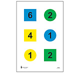 Image of Law Enforcement Targets Command Targets Yellow/Blue/Green 100 Per Case DT-4B
