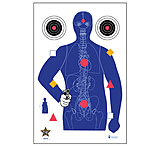 Image of Law Enforcement Targets SSO-99 Modified B-21E Target With Human Anatomy/Bullseyes/Command 23x35 Inch 100 Per Case SSO-99L