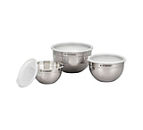 Image of Le Creuset Nested Mixing Bowls w/ Nonslip Silicone Base &amp; Plastic Air Tight Lids