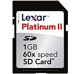 Image of Lexar 1GB Platinum II 60x Secure Digital Memory Card LR-MC-SD-SD1GB60664