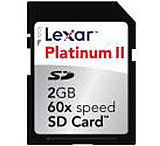 Image of Lexar 2 GB Platinum II 60x Secure Digital Memory Card SD2GB60664