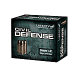 Liberty Ammunition Civil Defense 9mm Luger +P 50 grain Hollow Point Brass Cased Centerfire Pistol Ammunition
