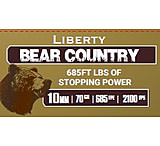 Liberty Ammunition Bear Country 10mm Auto 70 grain Hollow Point Brass Cased Pistol Ammunition