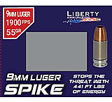 Liberty Ammunition Liberty Spike 9mm Luger 55 grain Monolithic Brass Cased Pistol Ammunition