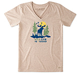 Image of Life Is Good Crusher Vee Wildlife Moose T-Shirt - Women's