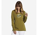 Image of Life Is Good Hooded Smooth Tee Long Sleeve Lig Heron T-Shirt - Women's