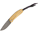 Image of Lionsteel Mini Damascus Olive Wood Folding Knife