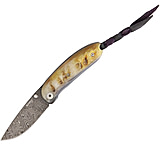 Image of Lionsteel Mini Damascus Ram Horn Handle Folding Knife