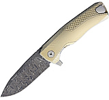 Image of Lionsteel ROK Tiium Framelock Gold Folding Knife