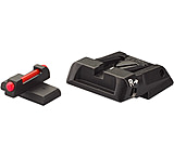 LPA Adjustable Red Front Fiber Optic Sight Set, H&amp;K/P30/P45/SFP9/VP9, Black, SPS01HK6F