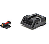 LPA Adjustable Red Front Fiber Optic Sight Set, Kimber 1911, Black, SPS09KI6F