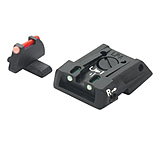 LPA SPF Fiber Optic Adjustable Sight Set For S&amp;W Military and Police M&amp;P, Black, SPF02SW