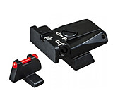 LPA SPR Adjustable Black Serrated w/Red Fiber Front Sight Set For H&amp;K 40 USP, Black, SPR49HK7F