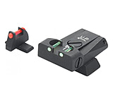 LPA TTF Fiber Optic Adjustable Sight Set For H&amp;K, USP 40, S&amp;W, USP 45, Black, TTF49HK