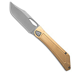 Image of Luft Concepts RWB Frame Lock Knife Brass Titanium 3.5 Satin B62A91A4