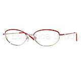 Image of Luxottica Titanium LC 1386T Eyeglasses Styles: Palladium w/ Ciliary Red Frame w/Non-Rx 53 mm Lenses