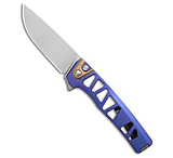 Image of MachineWise Sonora Button Lock Knife Blurple Diamonds Skeleton Ti 3.4 SW S90V A2A558C9