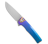 Image of MachineWise Sonora Button Lock Knife Midnight Fade Smooth Ti 3.4 SW S90V 1031F890
