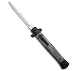 Image of Mago 11 Italian Stiletto OTF Automatic Knife Carbon Fiber 4.9 Satin Bayo AC87A49A