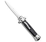 Image of Mago 9 Italian Stiletto OTF Automatic Knife Black Marble 3.8 Satin w/o clip 829749ED