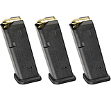 Image of Magpul Industries PMAG GL9 Glock 17/19/26/34/45 Pistol Magazine, 9mm Luger, 17 Round, Black, 3 Pack