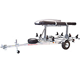 Image of Malone Auto Racks MegaSport LowBed Kayak Trailer w/Tier, Spare, 2 Sets Saddle Up