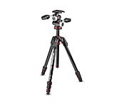 Image of Manfrotto 190 GO! Four Section Carbon Tripod Kit, w/XPRO 3-Way Head
