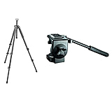 Image of Manfrotto 294 Aluminum 3 Section Camera Tripod w/ 128RC Micro Fluid Tripod Head