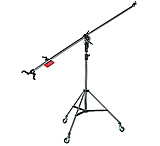Image of Manfrotto Bogen Black Super Boom W/008bu 2-section Black Alu Stand W/casters 025BS