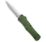 Image of Mantis Auto Stiletto OTF Knife Dagger Green Aluminum 3.2 Satin Serr*DISC* FD00F707