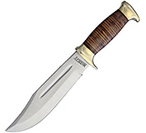 Image of Marbles Stacked Leather Hunter Fixed Blade Knife