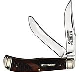 Image of Marbles Trapper Brown Checkered Bone 3.75in Folding Knife